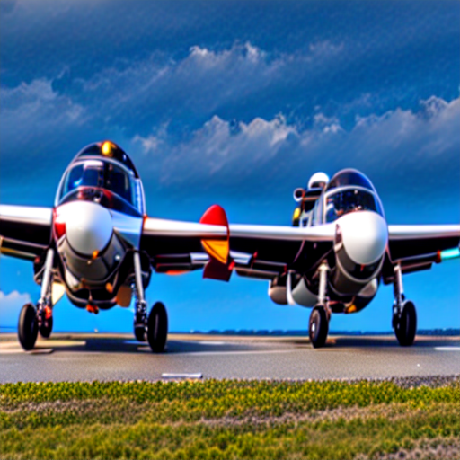 025_Two small planes sitting near each other on a run way..png